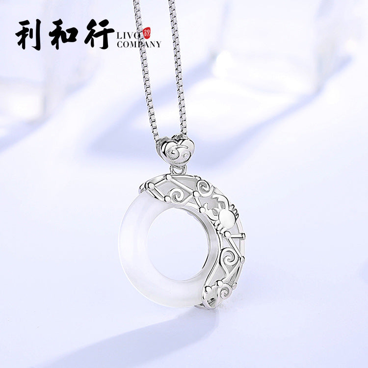 Necklace Female 925 Silver Net Red Clavicle Chain Twelve Constellation Jewelry Simple Temperament Korean Style Personality Hipster Pendant