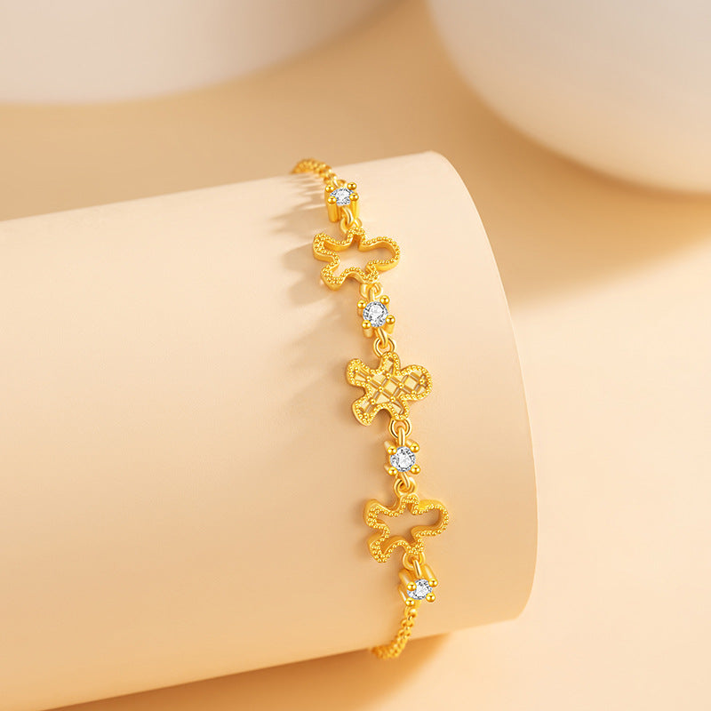 Bracciale in argento sterling 925 – stella e zirconi
