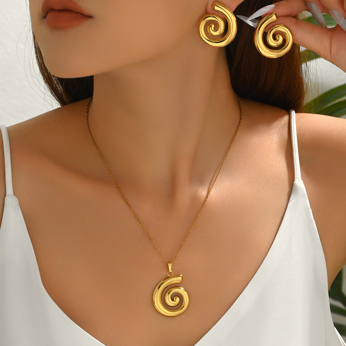 Curled Spiral Chain Jewelry