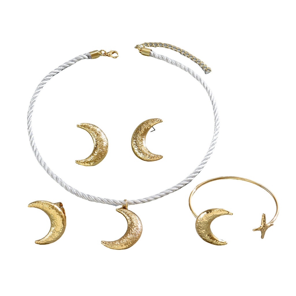 Textured Crescent and Star Jewelry — product image 5