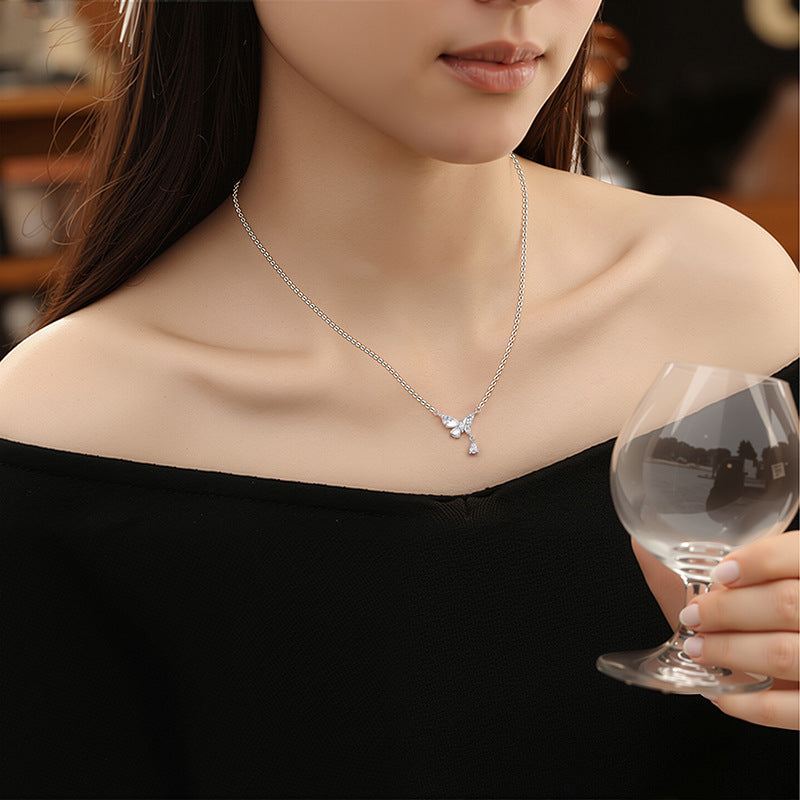 Fine Silver Butterfly and Heart Jewelry – Mother-Of-Pearl