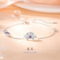 Lotus Sterling Silver 925 Bracelet Female Niche Design Light Luxury Flower Bracelet Ins Style Daisy Zircon Bracelet
