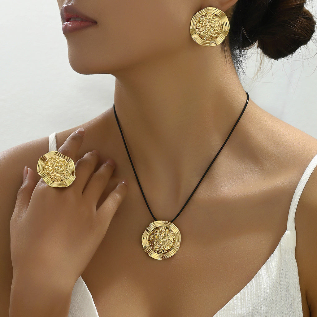 Crinkled Disc Cord Jewelry