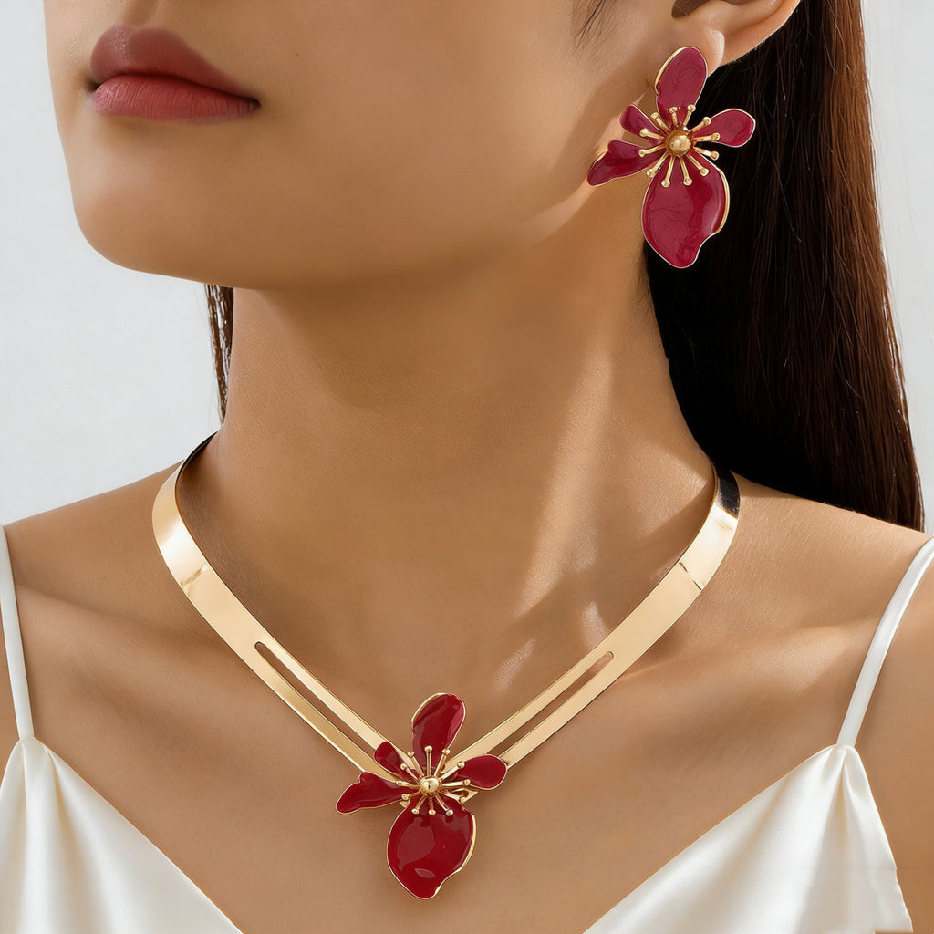 Color-Petal Flower Collar Jewelry — product image 3
