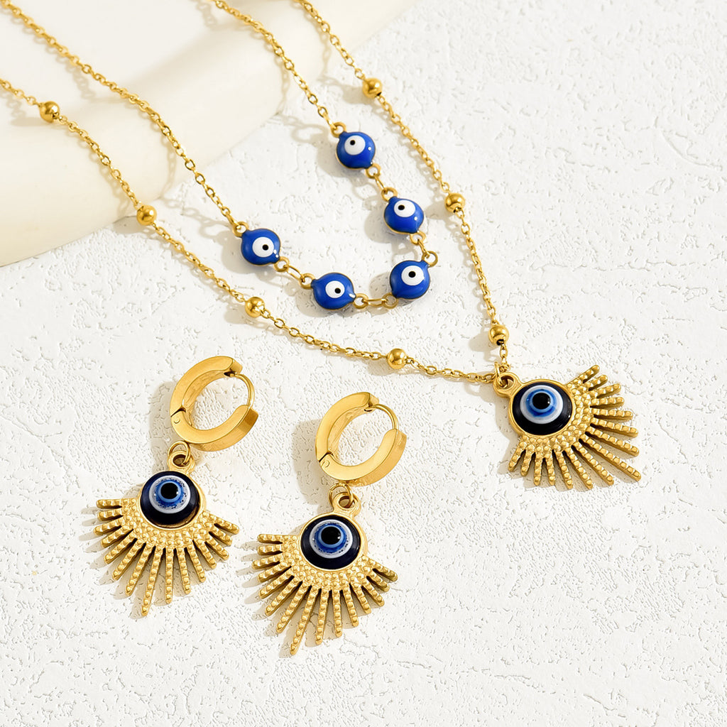 Layered Blue Eye Jewelry — product image 3