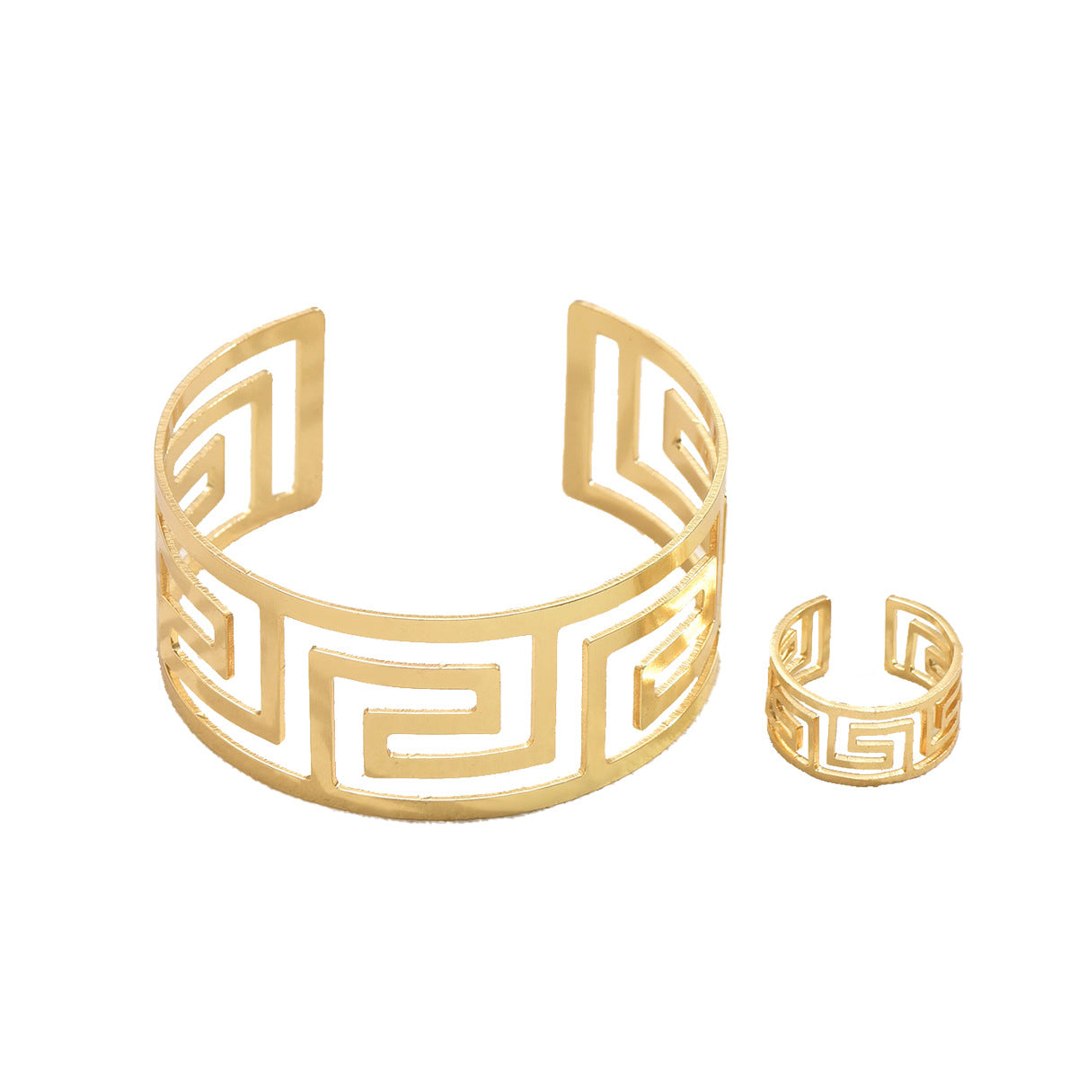 Greek-Key Open Cuff Jewelry — product image 5