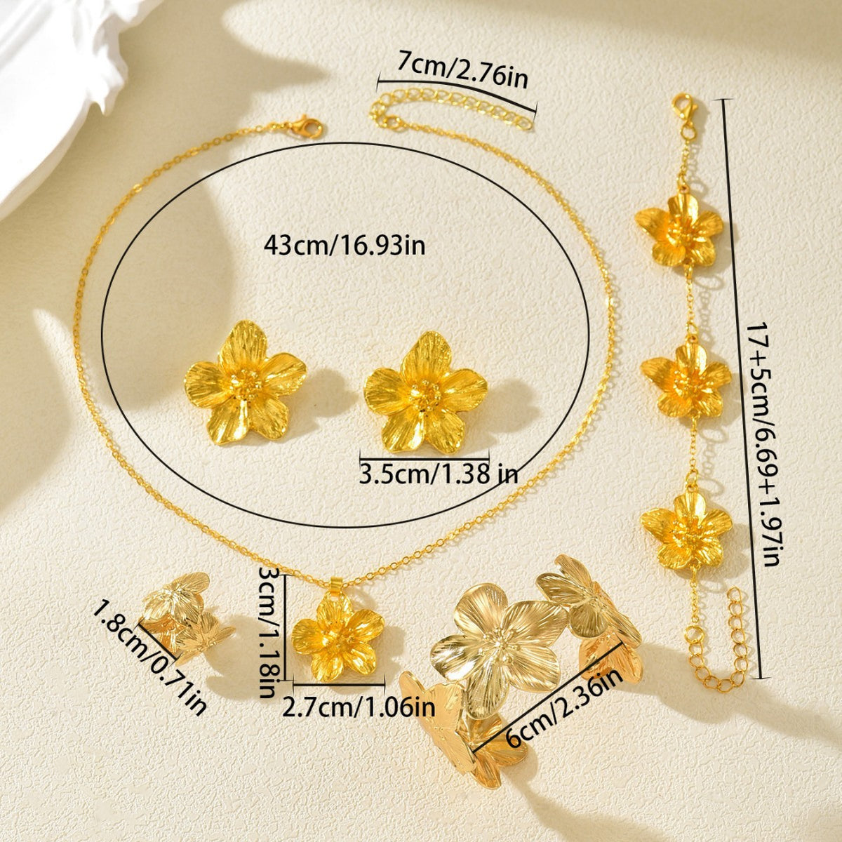 Textured Flower Jewelry — product image 4