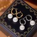Rose Story Same Style Pure Silver 999 Stud Earrings Women's Light Luxury High-Grade Shijia Pearl Earrings Ins Style Earrings