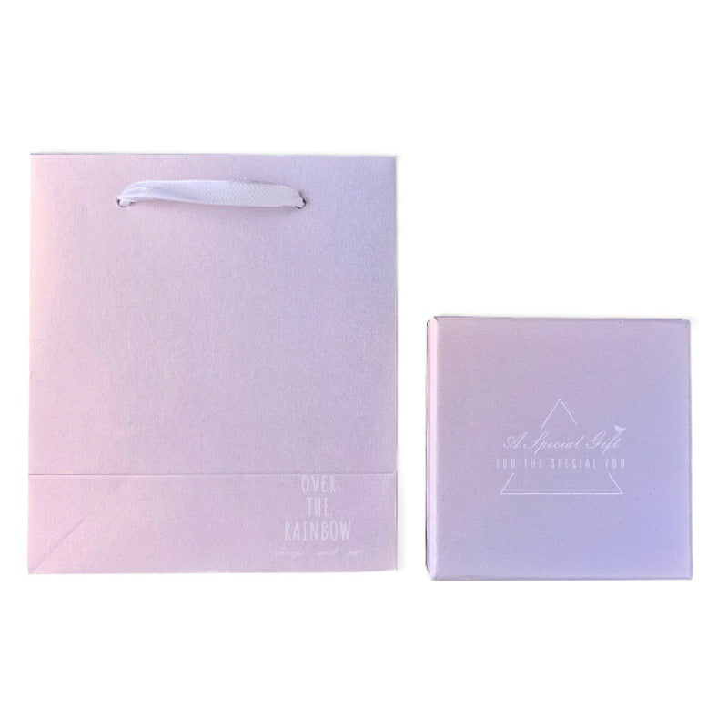 Yongsheng Flower Box High-End Necklace Box Ring Box Jewelry Packing Box Silver Cleaning Cloth One-Piece Delivery Lettering Service