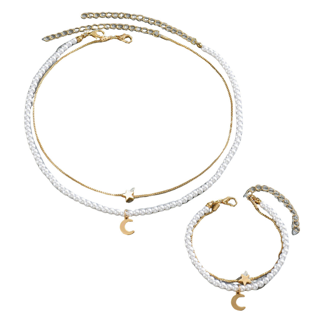 Pearl-Effect Celestial Layered Jewelry — product image 5
