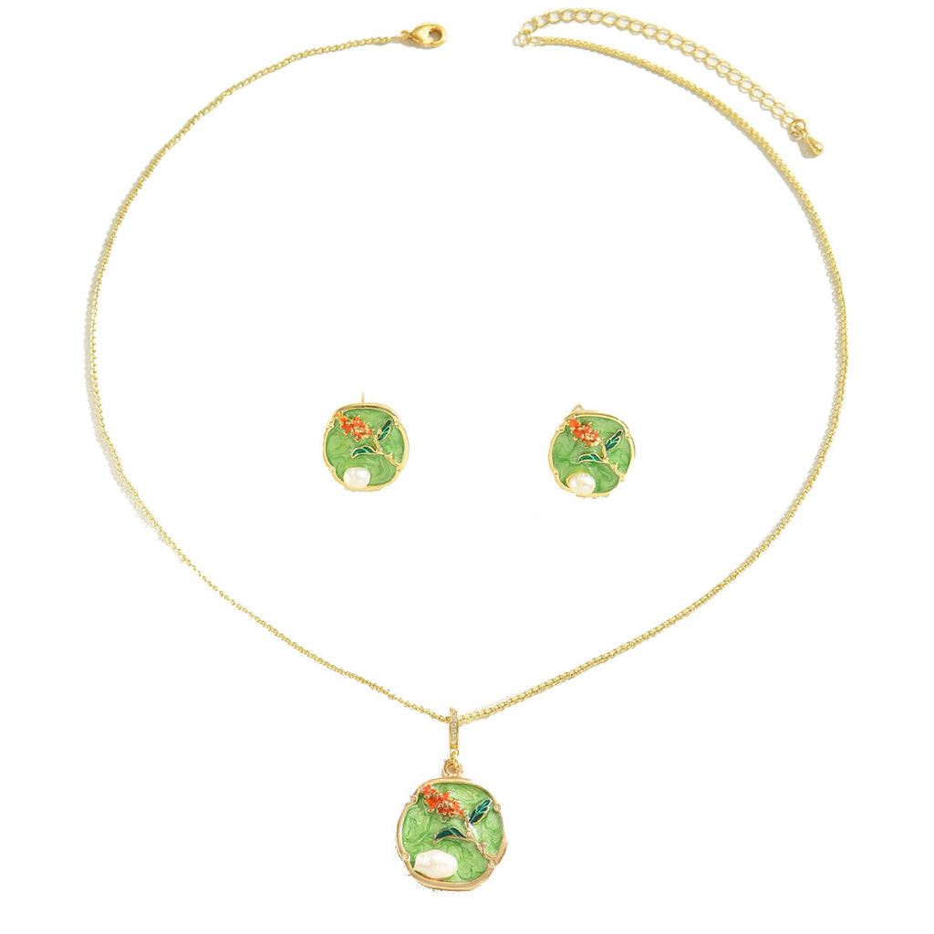 Green Rose-Pattern Disc Jewelry — product image 5