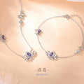 Sterling Silver Lotus and Butterfly Jewelry – Zircon Accents