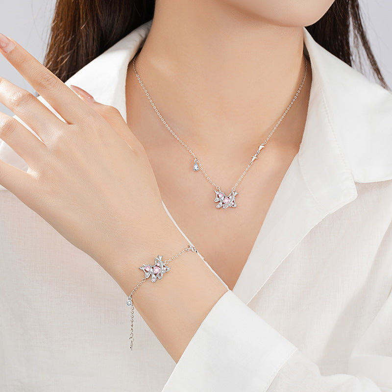 Sterling Silver Unicorn and Star Jewelry – Zircon Accents