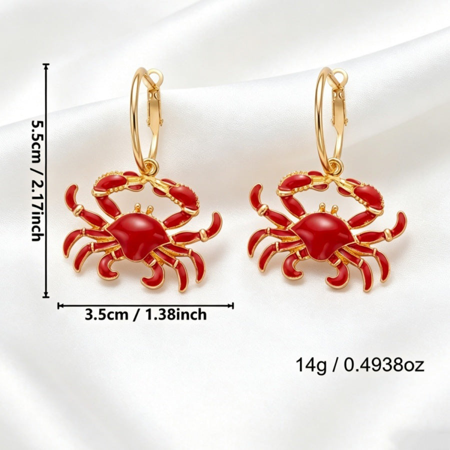 Red Crab Drop Earrings — product image 4