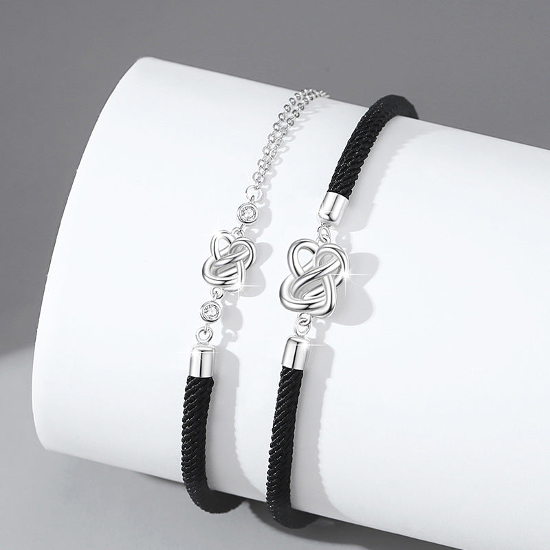 Bracciale in argento sterling 925 – nodo e zirconi