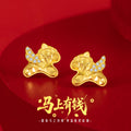 Sterling Silver Flower and Zodiac Stud Earrings – Zircon Accents