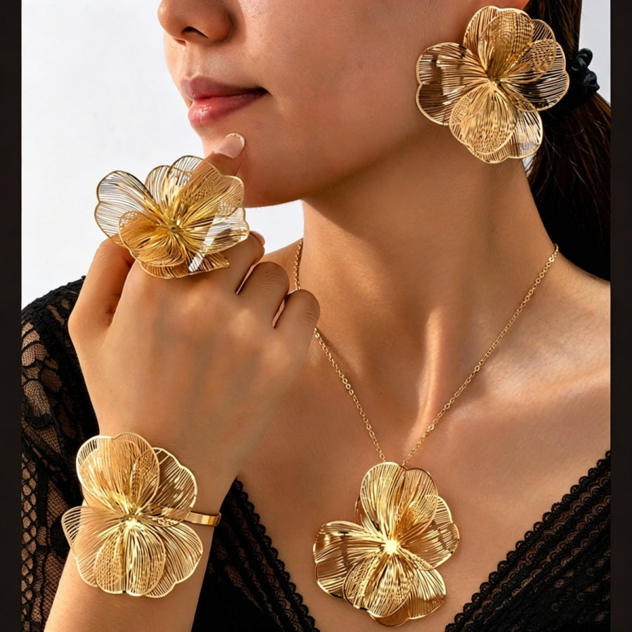 Lattice Flower Statement Jewelry