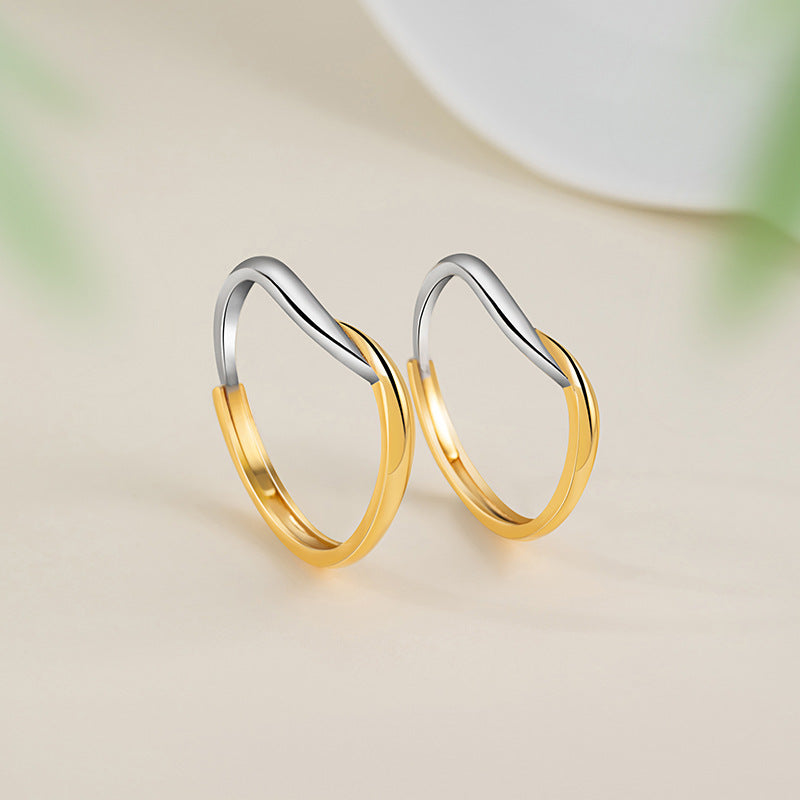Mobius Ring Sterling Silver 925 Couple Ring Niche Design Light Luxury Unlimited Symbol Plain Ring Double Ring Pair Ring