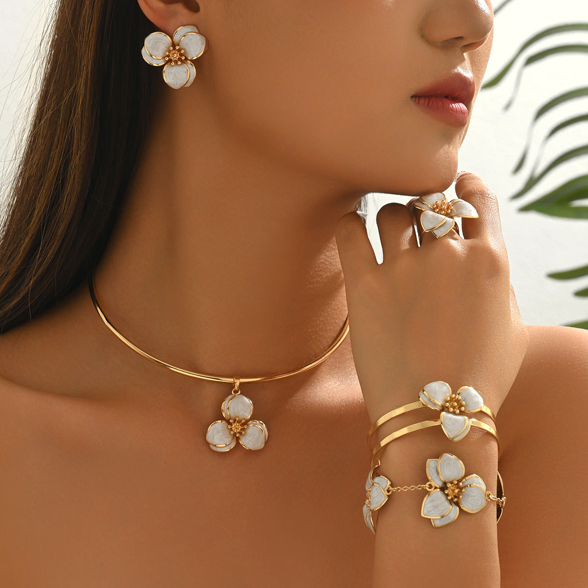 Cream Flower Jewelry