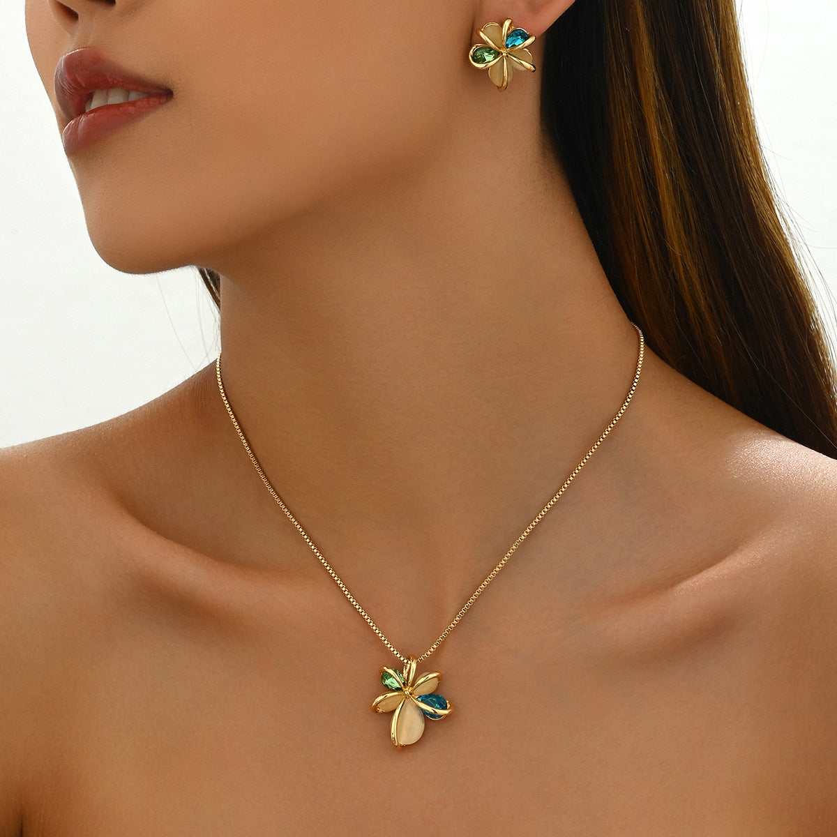 Green and Gold Botanical Jewelry — product image 2