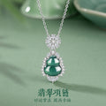 Sterling Silver Gourd Necklace – Jade