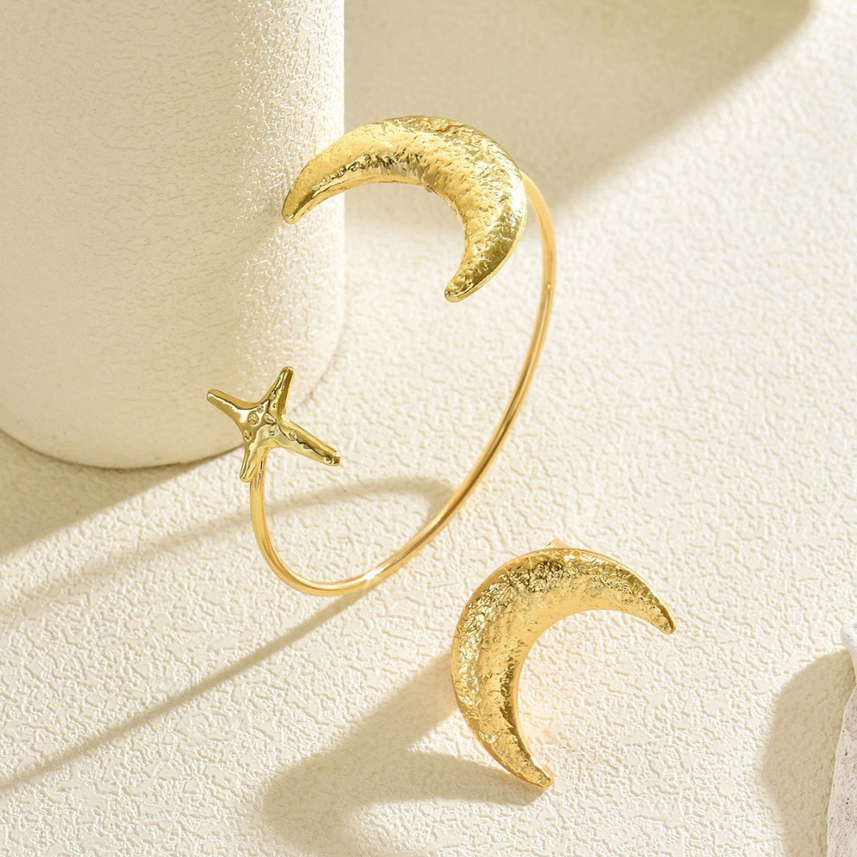 Moon and Star Open Cuff Jewelry — product image 4