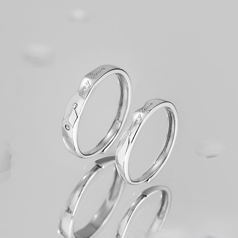 Cupid Arrow Sterling Silver 925 Couple Ring Men and Women Niche Design Light Luxury Ring Ins I Love You Ring