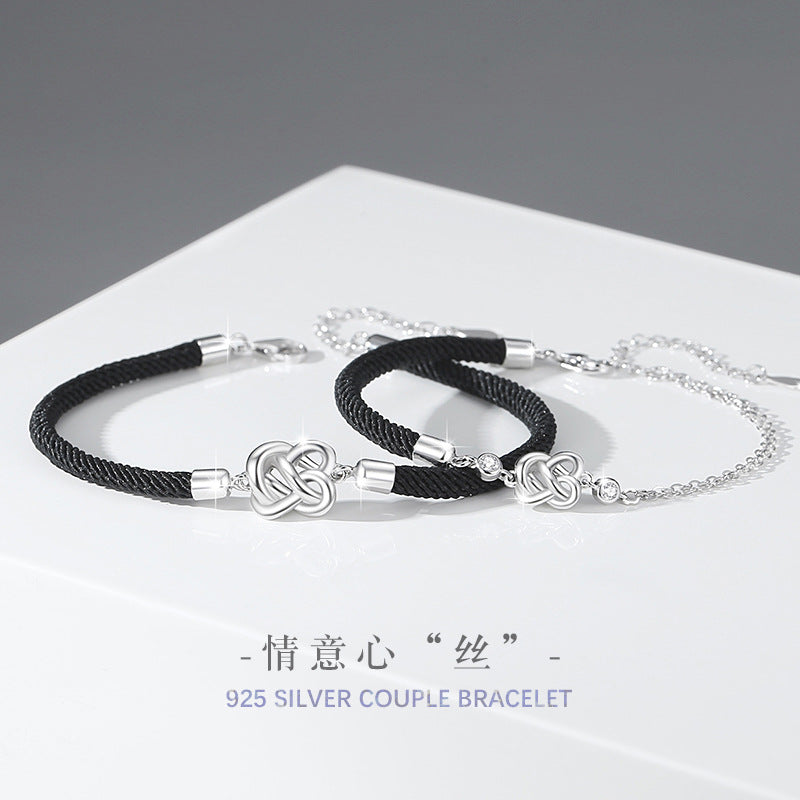 Bracciale in argento sterling 925 – nodo e zirconi