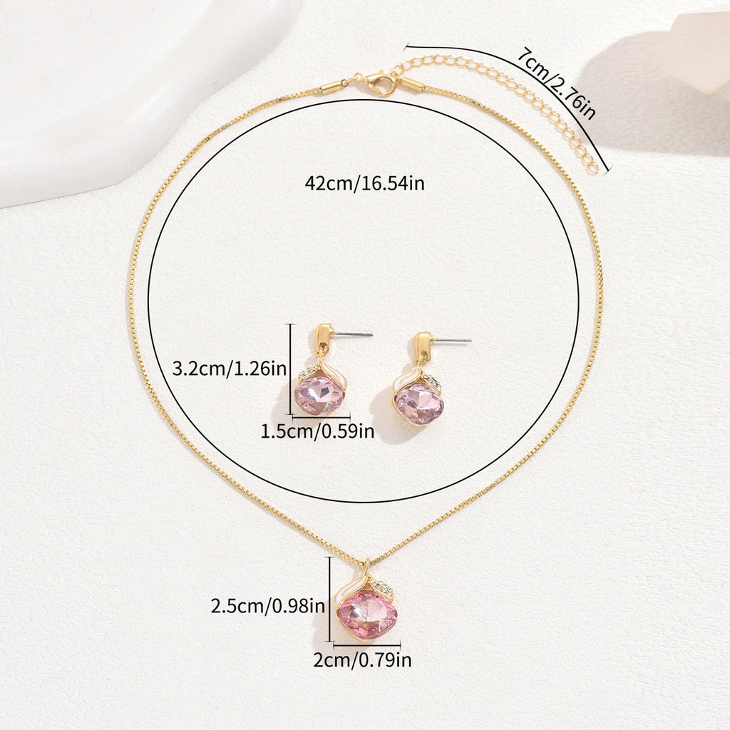 Pink Flower-Drop Jewelry — product image 3