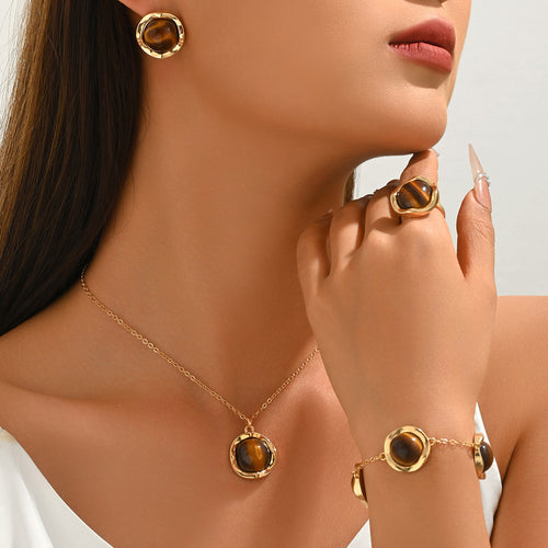Amber-Color Oval Jewelry
