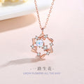Sterling Silver Necklace – Zircon Accents