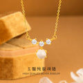 Collana in argento sterling 925 e calcedonio