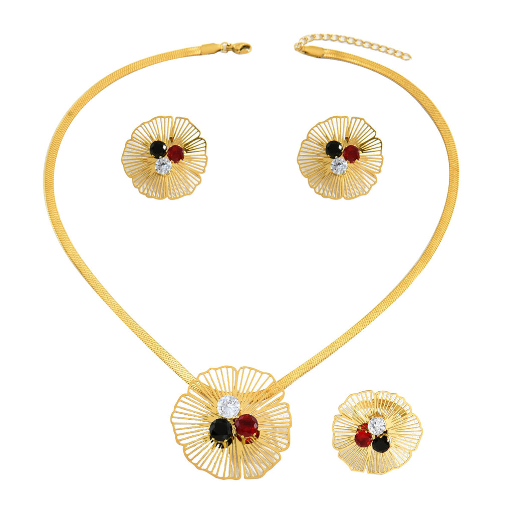 Fine-Line Flower Collar Jewelry — product image 5