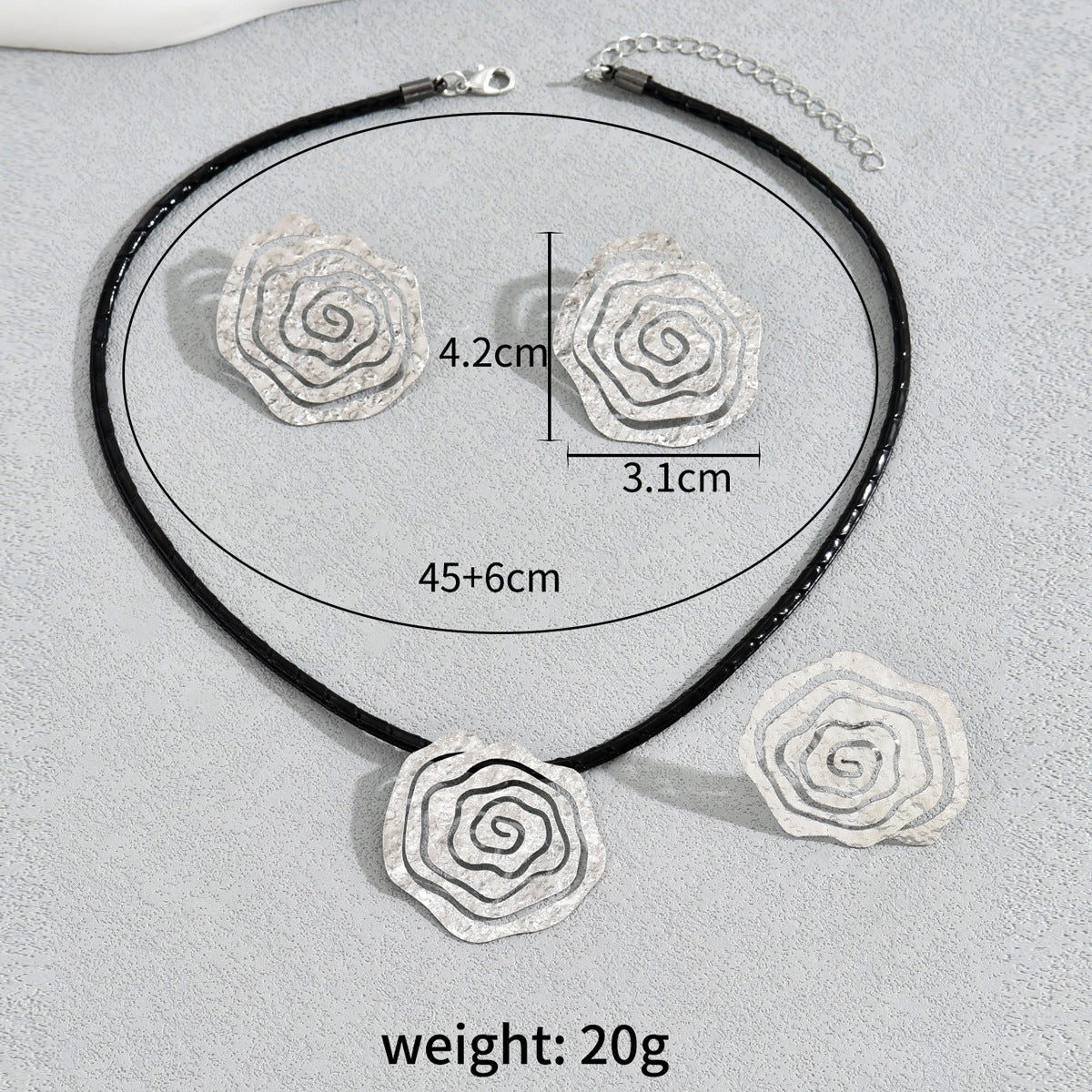 Raised Rose Cord Jewelry — product image 4