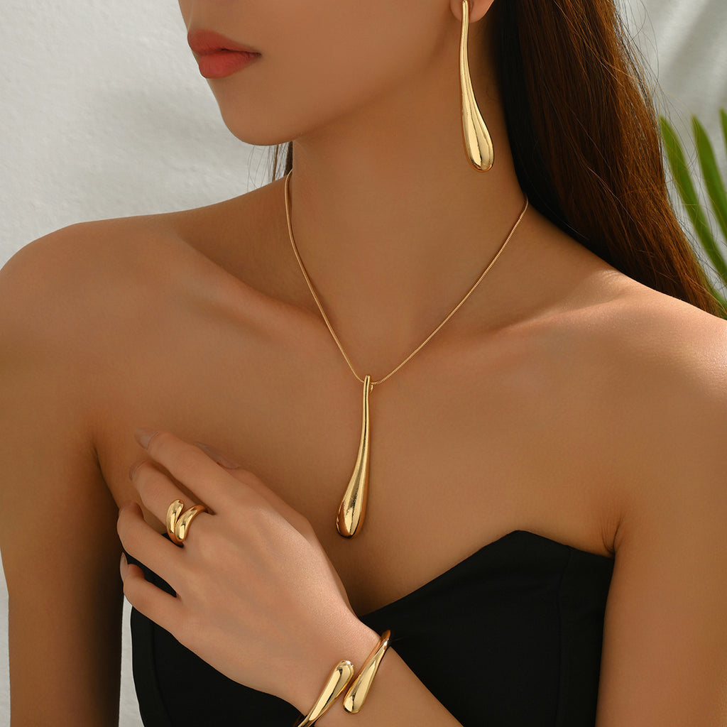 Elongated Liquid Drop Jewelry — product image 2