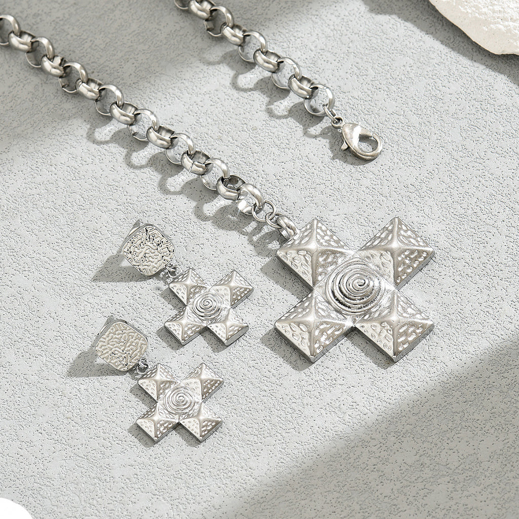 Textured Cross Pendant Jewelry — product image 2