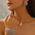 Textured Rounded Cuff Jewelry