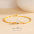 Star Sterling Silver 925 Bracelet Women's Light Luxury High-Grade Meteor Shower Zircon Bracelet Ins Valentine's Day Five-Pointed Star Bracelet