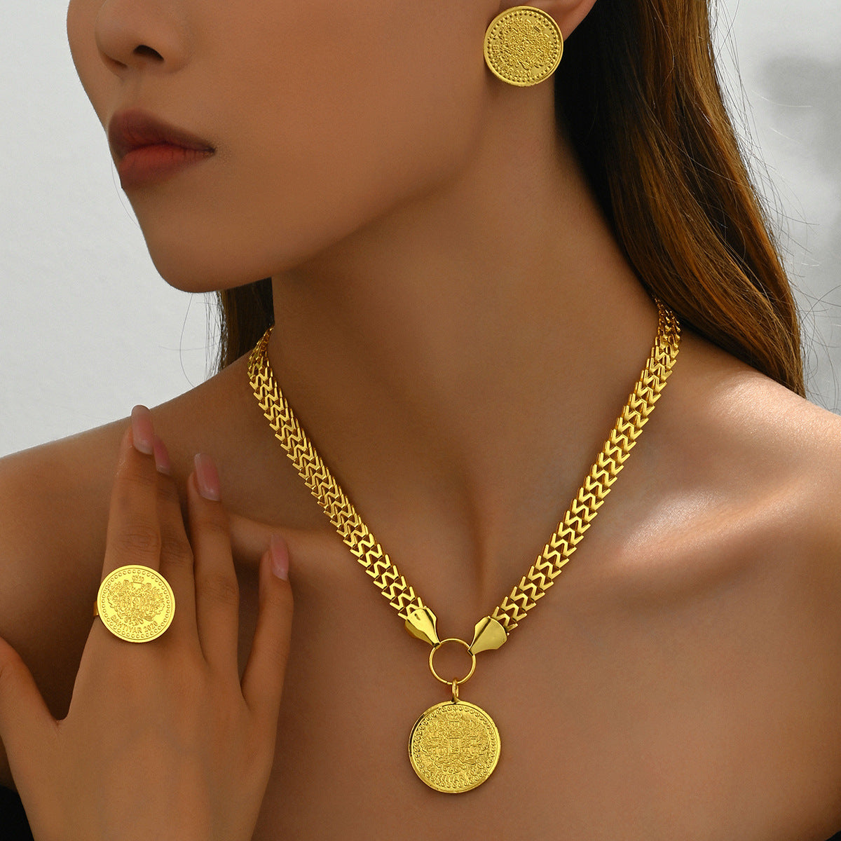 Coin Pendant Chain Jewelry — product image 2