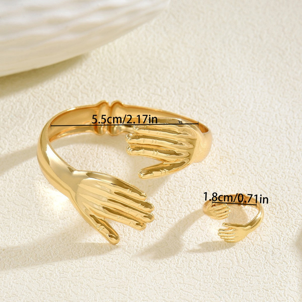 Embracing Hands Open Cuff Jewelry — product image 4