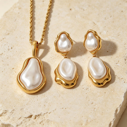 Baroque Pearl-Effect Drop Jewelry — product image 2