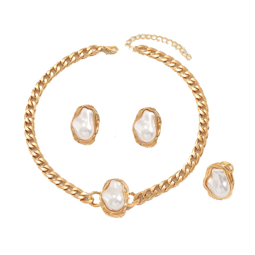 Irregular Pearl-Effect Chain Jewelry — product image 5