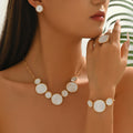 Pearl-Effect Round Disc Jewelry