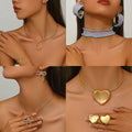 Polished Heart Collar Jewelry