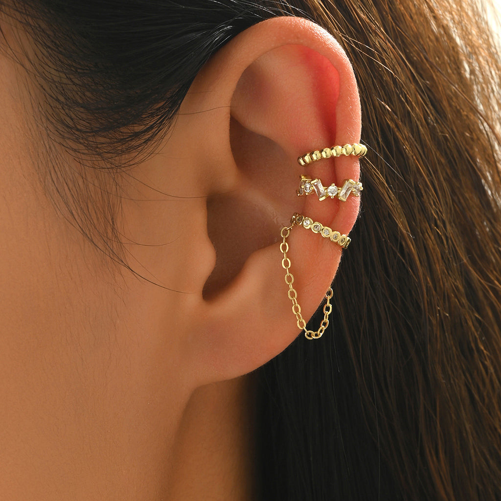 Chain-Linked Ear Cuff Jewelry