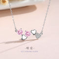 Sterling Silver Necklace – Pink Zircon