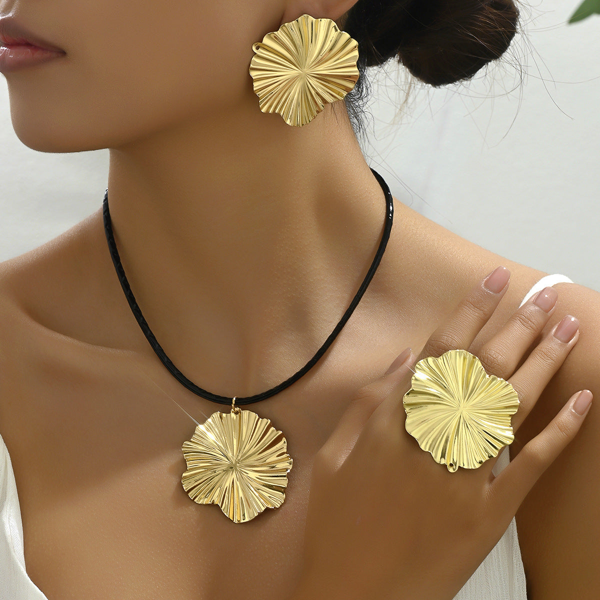 Pleated Flower Disc Jewelry — product image 2