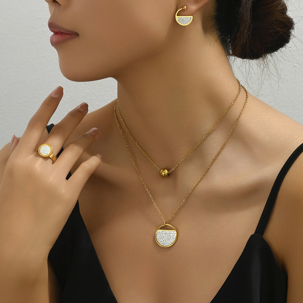 Layered Half-Disc Jewelry