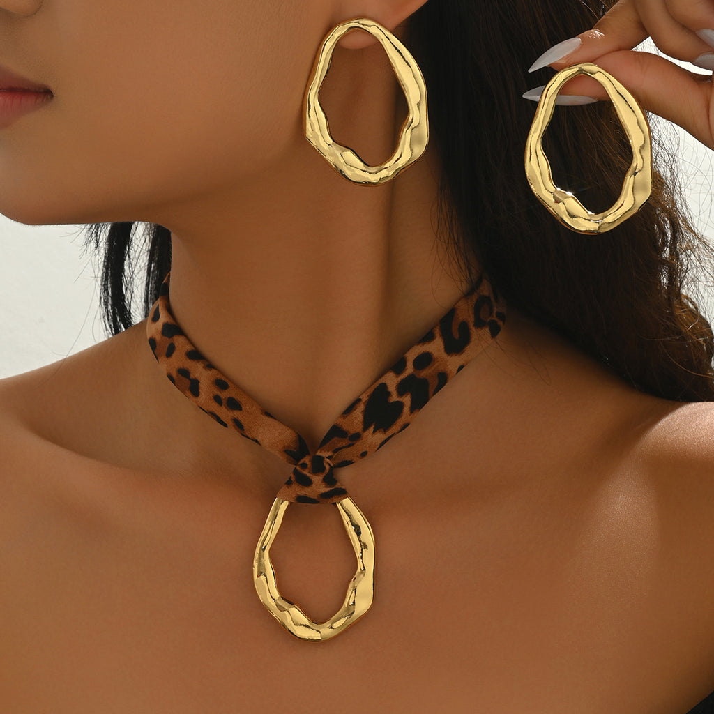 Leopard-Cord Oval Jewelry