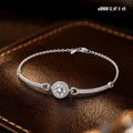 Fine Silver Bag Bracelet – Zircon Accents